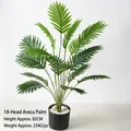 Artificial 18-head areca palm plant in black cylinder pot with white stones, 82cm tall - 18-Head Areca Palm (Without Pot)