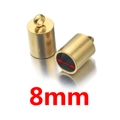 Terminales dorados de acero inoxidable de 8 mm para la creación de joyas DIY - Diámetro interior 8mm / Dorado