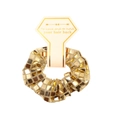 Detail of gold square sequin scrunchie on card with To have and to hold text - With Display Card / Gold Sequin