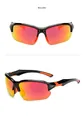 Polarized sports sunglasses with black orange frames and red mirror lenses for cycling - Black Orange Frame Red Mirror Lens