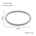 Zilveren roestvrijstalen kralenarmband, kralen 5mm, binnendiameter 57mm en 67mm - 18K goud / Staalkleur