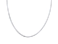 Silver stainless steel snake bone chain necklace with a sleek polished flat blade design - 4mm Flat Snake Chain 40+5cm / Steel