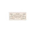 Baroque scroll relief silicone mold for fondant and clay crafts in light grey finish - 5# Grey (17-153) / Gray