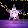 Estrella para árbol de Navidad LED 18cm con luces moradas y diseño de cristal puro - Cristal - Árbol de Navidad con luz