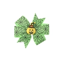 Green Halloween bow hair clip with black spider web pattern and witch hat pumpkin - 5# Green Spider Web Pumpkin