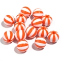 Orange-weiß gestreifte Acrylperlen für DIY-Schmuck und Armbänder zur Herstellung - Außendurchmesser 20MM / Orange