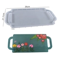 Rectangular silicone resin tray mold with handles including sizes for DIY craft projects - Silicone Mold / Tray with Handles