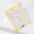 Stickers à ongles 5D stéréoscopiques motif abeille et fleur avec support adhésif TS-058 - Abeille Brodée (TS-058)