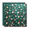 Waterproof dark green Christmas wrapping paper with festive Santa Claus and Ho Ho Ho patterns - Santa Claus / 10 Sheets/Pack (49x49cm) / Green