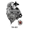 Waterproof temporary tattoo sticker with bird, skull, and tribal patterns style TH-451 - Th-451 / 210*148mm
