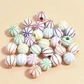 Colorful basketball design acrylic beads for DIY jewelry making and bracelets - Basketball White With Colored Lines / 12mm (ai-50 Pieces/Pack)