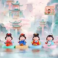 Tang Dynasty style lady figurine phone holder in pink dress representing painting art - Arts and Culture Phone Holder 4pcs Set