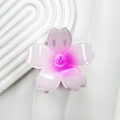 Plumeria flower hair claw clip featuring a pink and purple gradient finish - Pink (Notched Frangipani)