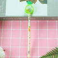 Transparante gelpen met creatief ananasontwerp en gele pailletten in een heldere bol - Ananas Groen