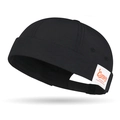 Berretto docker nero traspirante ad asciugatura rapida con etichetta camping outdoor - Regolabile / Nero