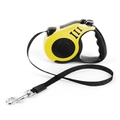 Yellow retractable cat and small dog leash with durable black tape and metal buckle - 3M / Automatic Leash Yellow