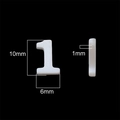 Ciondolo numero 1 in madreperla bianca, 10x6x1mm per creazione gioielli fai-da-te - Numero 1