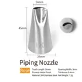 304 stainless steel piping nozzle number 120 for rose petal cake cream decoration - 120 (Rose Type)