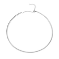 Choker minimalista argento in acciaio inossidabile lucido con catena regolabile - Regolabile con Catena di Estensione / Color Acciaio