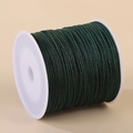 Deep dark green 0.8mm nylon cord for jewelry making on a professional white spool - Dark Green