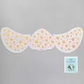 Orange flower pattern butterfly face tattoo sticker K92008 with removal wipe - Flower Hollow Style (K92008)