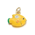 DIY colorful tropical fish pendant in yellow alloy with enamel finish for jewelry making - 10-Tropical Fish