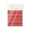 Detail of embossed red and white Nordic sweater pattern nail art stickers MS-25 - Nordic Style 3D Knit Pattern (MS25)