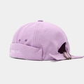 Lavender cotton miki hat with 'absolutely not' embroidery and adjustable strap back - Adjustable / Light Purple