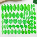 Translucent green acrylic maple and grape leaf beads for DIY jewelry and bracelets - Acrylic Small Leaf Set (SN1124)