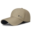 Khaki sports baseball cap with long brim, side SPORT print and textured fabric detail - Adjustable / Beige