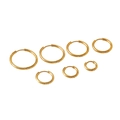 Orecchini a cerchio dorati minimalisti in sette diverse dimensioni con chiusura a scatto - 2.0mm*14mm / Oro