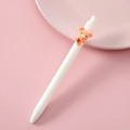 Cute white retractable gel pen with orange cartoon bear and red heart decorations - 9 Bear