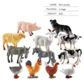 Set of 12 mini plastic farm animal figures including sheep, cows, and poultry in a bag - 12Pcs Poultry Livestock Set