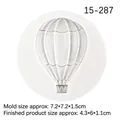 White silicone hot air balloon mold for DIY handmade soap and fondant cake decor - 1 Balloon-Grey