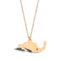 Minimalist rose gold Mexico map necklace with heart cutout detail on thin link chain - Mexico - Rose Gold