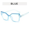 Montatura per occhiali cat-eye blu chiaro trasparente con cerniere a molla alla moda - Blu Trasparente