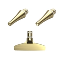 Golden stainless steel diamond painting drill pen heads set with three nozzle types - Square + Round + Correction Head