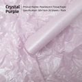 Crystal purple pearlescent tissue paper for flower wrapping 50x70cm 20 sheets - 50*70cm (20 Sheets/Pack) / Pearlescent Crystal Purple