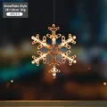 Warm light snowflake LED hanging light decoration for Christmas window 18x18cm - Snowflake Style