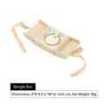 Beige jewelry box with ribbon for bracelet, 8x8x4.5cm elegant gift packaging - Use The Ai_info Parameter / Bracelet & Necklace Box (Chinese Style Series) / One Size / Off White