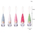 Set di cinque gnomi natalizi in maglia colorata blu, bianco, rosa, rosso e verde - Stile 2 (Set di 5)