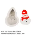 DIY snowman silicone mold for Christmas baking and candles with size specifications - Snowman (17-892) / Gray