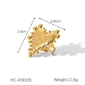 Golden heart-shaped ring featuring a unique hammered texture and beaded edge design - Gold Hammered Heart Style (HC-R30191)