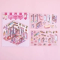3D PET miniature stickers set featuring pink clothing store scenes for journaling - Clothing Store