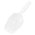 White ergonomic plastic pet food scoop for dry cat food and canned wet food portions - Multipurpose Shovel / White