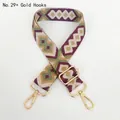Detail of adjustable colorful jacquard canvas strap with geometric diamond pattern - Pattern No. 29