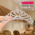 Pettine per capelli a tiara a cuore in argento con strass scintillanti per bambine - 15# Pettine per Capelli con Grande Cuore in Strass (Grande) Popolare