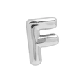 Polished silver 3D bubble letter F charm bead for DIY personalized bracelet making - Silver Letter-F