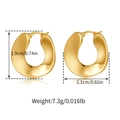 Detail showing dimensions of thick gold-plated irregular earrings with weight info - Full Arc Ear Buckle Style (KE1364) / 18K Gold