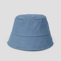 Klassischer blauer Cord-Anglerhut mit minimalistischem Design und Textur für Damen - M (56-58cm) / Hellblau